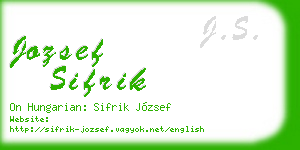 jozsef sifrik business card