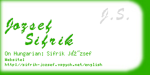 jozsef sifrik business card